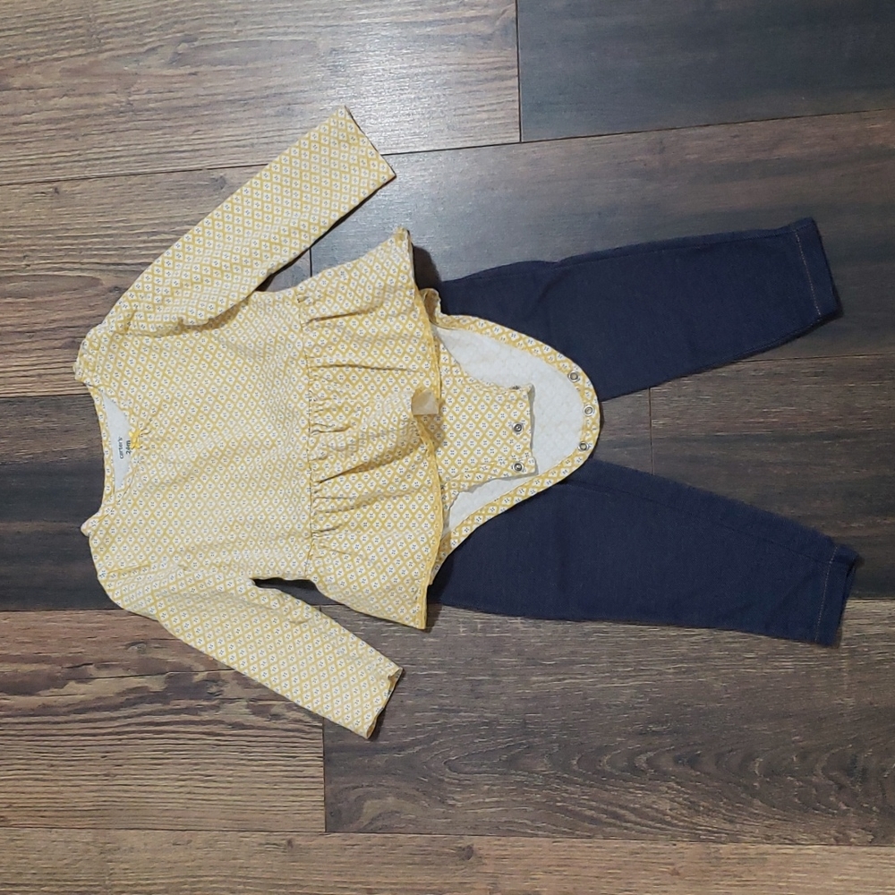 Brand: Carters, Size: 24 months, Color: yellow, Spring outfit